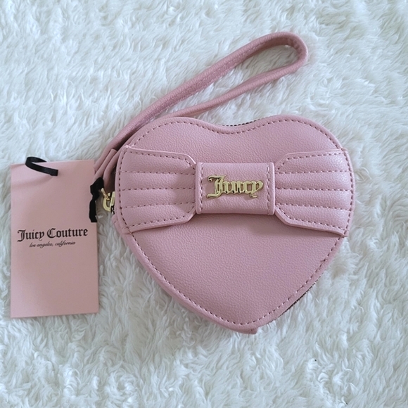 Juicy Couture Handbags - Juicy🍊 Couture Pretty Bow🎀 Heart❤ Shaped Coin🪙 Purse - NWT